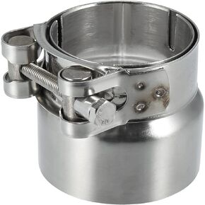 Motoforti 51-54mm 2.0"-2.1" Motorcycle Universal Stainless Steel Exhaust Pipe Adapter Connector Reducer Muffler