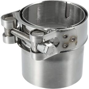 Motoforti 51-54mm 2.0"-2.1" Motorcycle Universal Stainless Steel Exhaust Pipe Adapter Connector Reducer Muffler in Kuwait