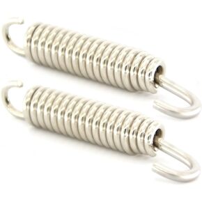 Motorcycle Exhaust Muffler Spring Universal Stainless Steel Spring Hooks, 58mm Total Length (2 pcs)