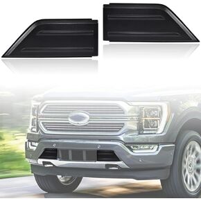 KEWISAUTO Front Bumper Guards Pads for 2021-2023 Ford F-150, Black Bumper Inserts End Caps Cover Grill Bumper Corner Cover for Ford F150 2021 2022 2023 Accessories