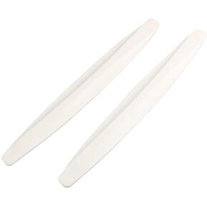 Pack of 2, Universal Rubber Anticollision Car Corner Bumper Guard Protector Anti-Scratch Strips Sticker (White)