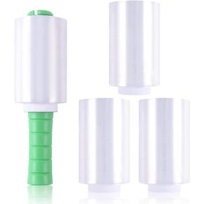 LyPrem Industrial Mini Clear Stretch Wrap Film 80 Gauge 5" 1000ft for Pallet Wrap Durable Self-Adhering Packing Moving Packaging Heavy Duty Shrink Film(2 Rolls)