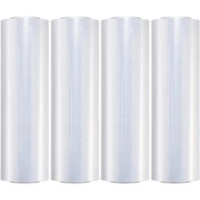 AMERIQUE Pack of 4 Heavy Duty Stretch Wrap 18", 80 Gauge 20 Microns, 1000FTX18"/Roll, 4000FT Total Stretch Film Plastic Wrap - Industrial Strength Stretch Wrap, Shrink Film Pallet Wrap – Clear