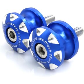 8MM Swingarm Spools Sliders Stand M8 Screws Compatible with SUZUKI GSX-S GSXS 750 950 1000 GSXR 150 125 600 V-Strom DL 650 GSR GSX SV Bandit S1000RR S1000XR HP4 CBR 600RR 1000RR (Blue)