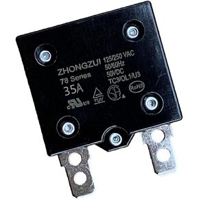 weelye 1Pcs 35A 125/250Vac 50Vdc Automatic Reset Relay Thermal Switch Circuit Breaker Current Overload Protector for Children Riding Electric Car Accessories