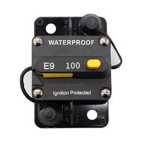 Waterproof Circuit Breaker Surge Protector with Manual Reset Button 12V- 72V DC Fuse Inverter for Car RV Marine Boat(30A)