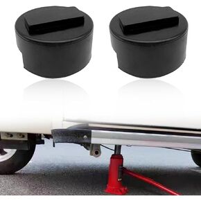 2pcs Car Lifting Jack/Jack Stand Adapter Pinch Weld Jack Pad for BMW and 1 3 4 5 Series Slotted Rubber Jack Pad Frame Rail Protector Square Polyurethane Jack Block