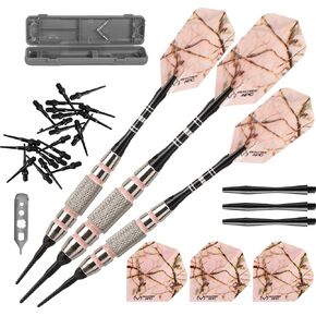 Fat Cat Realtree APC Pink Camo Soft Tip Darts with Storage/Travel Case, 16 Grams