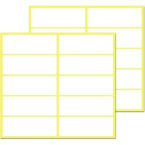 300 Pieces - White Sticky Labels to Write On, Blank Stick On Adhesive Stickers for Labeling - 2.75" x 1"