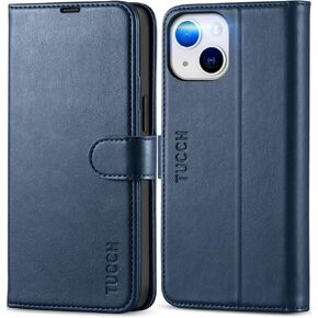 TUCCH Wallet Case for iPhone 13 Mini (5.4") 2021, 3 Card Holders, Black in Kuwait
