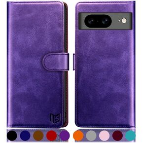 SUANPOT for Google Pixel 8 5G Wallet case with RFID Blocking Credit Card Holder,Flip Book PU Leather Protective Cover Women Men for Pixel 8 Phone case Light Brown
