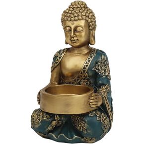 Zen Meditation Buddha Statue Candle Holder Spiritual Room Decor Buddha Sculpture Home Decor