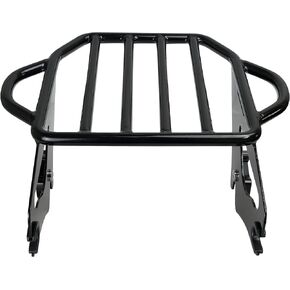 Detachable Luggage Rack 2-Up Mounting Rack Compatible for Harley Davidson Touring Road King Street Electra Glide 2009-2023,Black