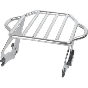 Detachable Luggage Rack 2-Up Mounting Rack Compatible for Harley Davidson Touring Road King Street Electra Glide 2009-2023,Black