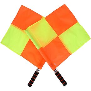 VGEBY Referee Flag 2PCS Referee Linesman Flag with Storage Bag for Sports Match Soccer Football Hockey Training