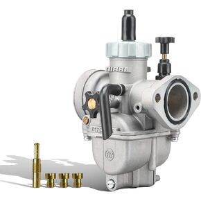 NIBBI PE19mm Carburetor for 100cc-125cc Flange Motorcycle Engine Carburetor with Carb Jets for Dirt Bike Mini Bike Yamaha Kawasaki Suzuki Apollo Dirt Bike Mini Bike TAOTAO Scooter CG125
