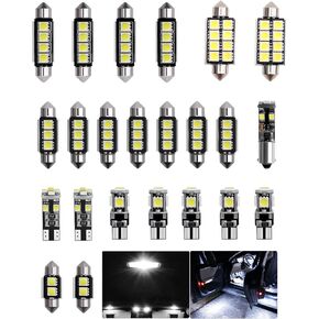23 Pcs LED Interior Car Light Bulbs Kit Set T10 194 175 DE3175 LED Festoon Bulbs Combo Kit White Replacement Bulbs for Interior Dome Light Map Trunk Cargo Door Courtesy