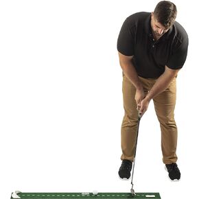 IZZO Golf 4''x4' Golf Putting Mat with Putt Mirror and Putt Cup - Green Felt Putting Mat With Putt Mirror Training Aid For More Accurate Putting