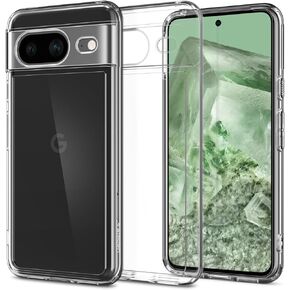 Spigen Ultra Hybrid Designed for Pixel 8 Case (2023) [Anti-Yellowing], [Military-Grade Protection] - Crystal Clear