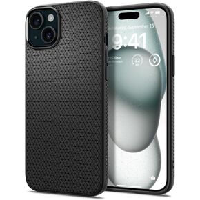 Spigen Liquid Air Designed for iPhone 15 Case (2023) [Military-Grade Protection] - Abyss Green