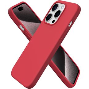 ORNARTO Compatible with iPhone 15 Pro Case 6.1", Liquid Silicone 3 Layers Full Covered Soft Gel Rubber Cover, Shockproof Protective Slim Phone Case with Anti-Scratch Microfiber Lining-Amethyst