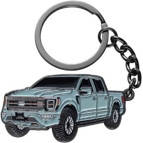 F150 Keychain for Ford F150 Accessories 2023 F-150 Key Chain Fob Cover 2022 Toy Truck Metal KeyRing Accessories Lunar Rock in Kuwait