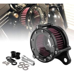 Sporacingrts Motorcycle Air Filter CNC Black Air Cleaner Intake Filter Compatible with Sportster Police XL883P