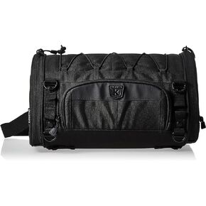 Kuryakyn 5283 Momentum Drifter Motorcycle Travel Luggage: Weather Resistant Roll Bag with Sissy Bar Straps, Black, 18.5" W x 11.5" T x 12" D