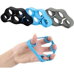 3 Pcs Hand Grip Strengthener, Finger Exerciser, Grip Strength Trainer, Hand Resistance Bands for Arthritis Carpal Tunnel Exercise Guitar and Rock Climbing (3 Size)