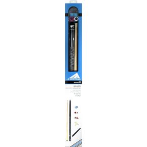 Mizerak Hardwood Two-Piece 57" Cue & Case Billiards Combo Includes Cue Tips, Ferrules, Tip Scuffers, and Billiard Chalk