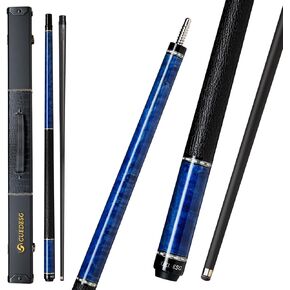 Carbon Fiber Pool Cue Stick 10.5mm/11.8mm/12.5mm,Low Deflection Pool Stick with Rare Wood Butt,Professional Cue Stick with Box Case
