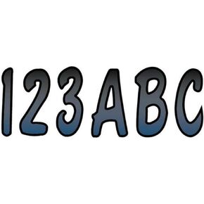 Hardline Products Series 200 Factory Matched 3-Inch Boat & PWC Registration Number Kit, Black/Kiwi (BLKKI200)