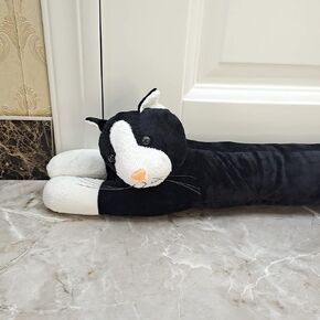 Animal Fabric Under Door Draft Stopper Weather Stripping Sound Proof Bottom Seal Heavy Duty Reduce Noice (Wide Dog)