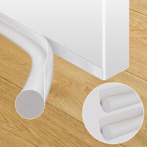 3 Pack Door Draft Stopper - 37" Adjustable Under Door Draft Stopper to Reduce Cold Air, Soundproof Door Draft Blocker for Bottom of Door Fit for Interior/Exterior Doors (White)