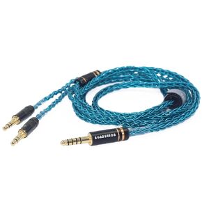 Ear-HD 【4.26ft/1.3M】 4.4mm Balanced Male to MMCX Cable OCC Copper Single Crystal SilverPlated Compatible with Shure SE846 UE900 Headphone ReplacementCord(MMCX, 4.4mm Balanced Plug)