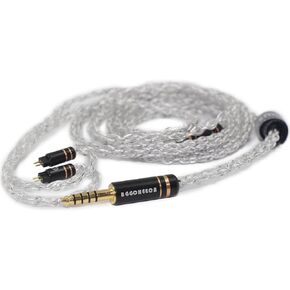 Ear-HD 【4.26ft/1.3M】 4.4mm Balanced Male to MMCX Cable OCC Copper Single Crystal SilverPlated Compatible with Shure SE846 UE900 Headphone ReplacementCord(MMCX, 4.4mm Balanced Plug) in Kuwait