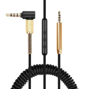 weishan Aux Cable with Microphone Replacement for Bose 700, QC35, QC35 ii, QC25, OE2 Coiled Headphone Cable with Inline mic Audio Controller
