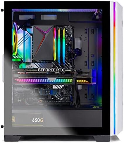 SkyTech Shadow Gaming Computer PC Desktop - Ryzen 5 3600 6-Core 3.6GHz, 1660 Super 6G, 1TB SSD, 16GB DDR4 3000, RGB Fans, AC WiFi, Windows 10 Home 64-bit, Black in Saudi Arabia