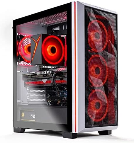 SkyTech Shadow Gaming Computer PC Desktop - Ryzen 5 3600 6-Core 3.6GHz, 1660 Super 6G, 1TB SSD, 16GB DDR4 3000, RGB Fans, AC WiFi, Windows 10 Home 64-bit, Black in Saudi Arabia
