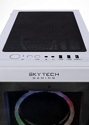 SkyTech Shadow Gaming Computer PC Desktop - Ryzen 5 3600 6-Core 3.6GHz, 1660 Super 6G, 1TB SSD, 16GB DDR4 3000, RGB Fans, AC WiFi, Windows 10 Home 64-bit, Black in Saudi Arabia