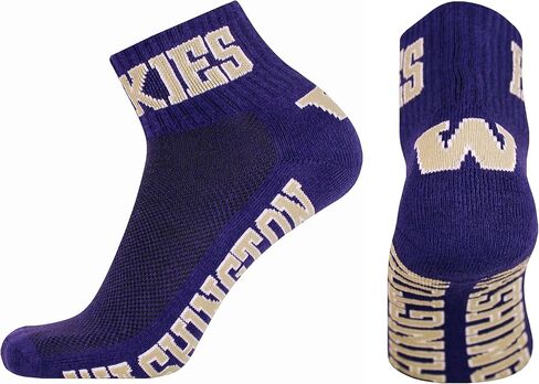 جوارب DB Fan Gear NCAA مرخصة رسميًا من Washington Huskies Purple Quarter in Saudi Arabia