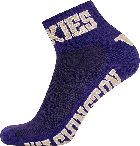 جوارب DB Fan Gear NCAA مرخصة رسميًا من Washington Huskies Purple Quarter in Saudi Arabia