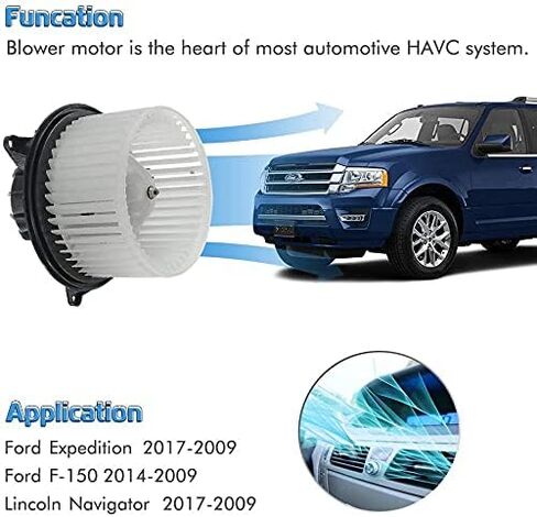 HVAC Blower Motor Assembly Compatible with 2009-2014 F150 2009-2017 Expedition Lincoln Navigator Replace OE # CL1Z19805A MM1094 PM9364 75873 700237 in Saudi Arabia