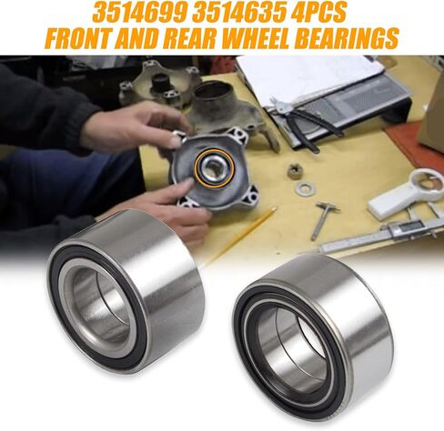 Wztepeng 3514699 3514635 4 قطع محامل العجلات متوافقة مع 2010-2015 Polaris Ranger 4X4 800 EFI/EFI Crew 4X4 900 XP 800 RZR 4 800 RZR 570 EFI Polaris RZR S 800 استبدال أمامي وخلفي 3514627 3585502 in Kuwait