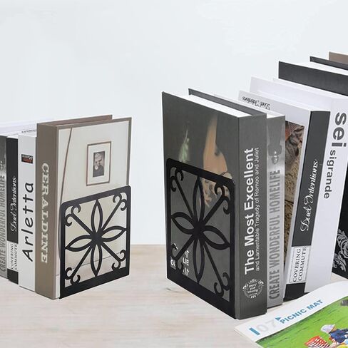 megrez نهايات الكتب الفنية المعدنية، نهايات الكتب الثقيلة للأرفف 2 حزمة سدادة الكتب لمكتبة المدرسة المكتبية، أسود in Saudi Arabia