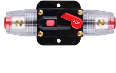 Cllena 20A Car Audio Inline Circuit Breaker Reset Switch Fuse 12V-24V DC for Car Marine Boat Automotive Audio System Protection in Saudi Arabia