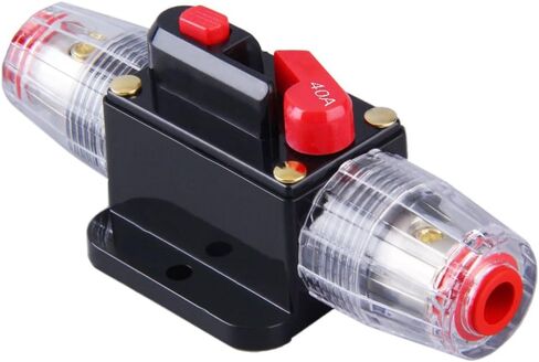 Cllena 20A Car Audio Inline Circuit Breaker Reset Switch Fuse 12V-24V DC for Car Marine Boat Automotive Audio System Protection in Saudi Arabia