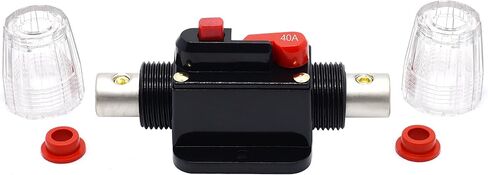 Cllena 20A Car Audio Inline Circuit Breaker Reset Switch Fuse 12V-24V DC for Car Marine Boat Automotive Audio System Protection in Saudi Arabia
