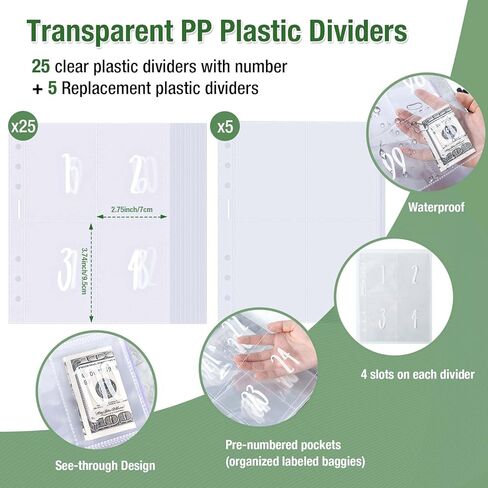 100 مغلف تحدي توفير المال، كتاب موثق تحدي التوفير مع مغلفات، مجلد توفير المال مع 30 ورقة مظاريف نقدية، مجلد ميزانية ممتع وهادف لتوفير 5050 دولارًا (رمادي) in Kuwait