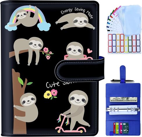 Budget Binder, A6 PU Leather Budget Binder with Zipper Envelopes, Cash Envelopes for Budgeting Money Organizer for Money Saving Planner Book Cover -Butterflies in Saudi Arabia